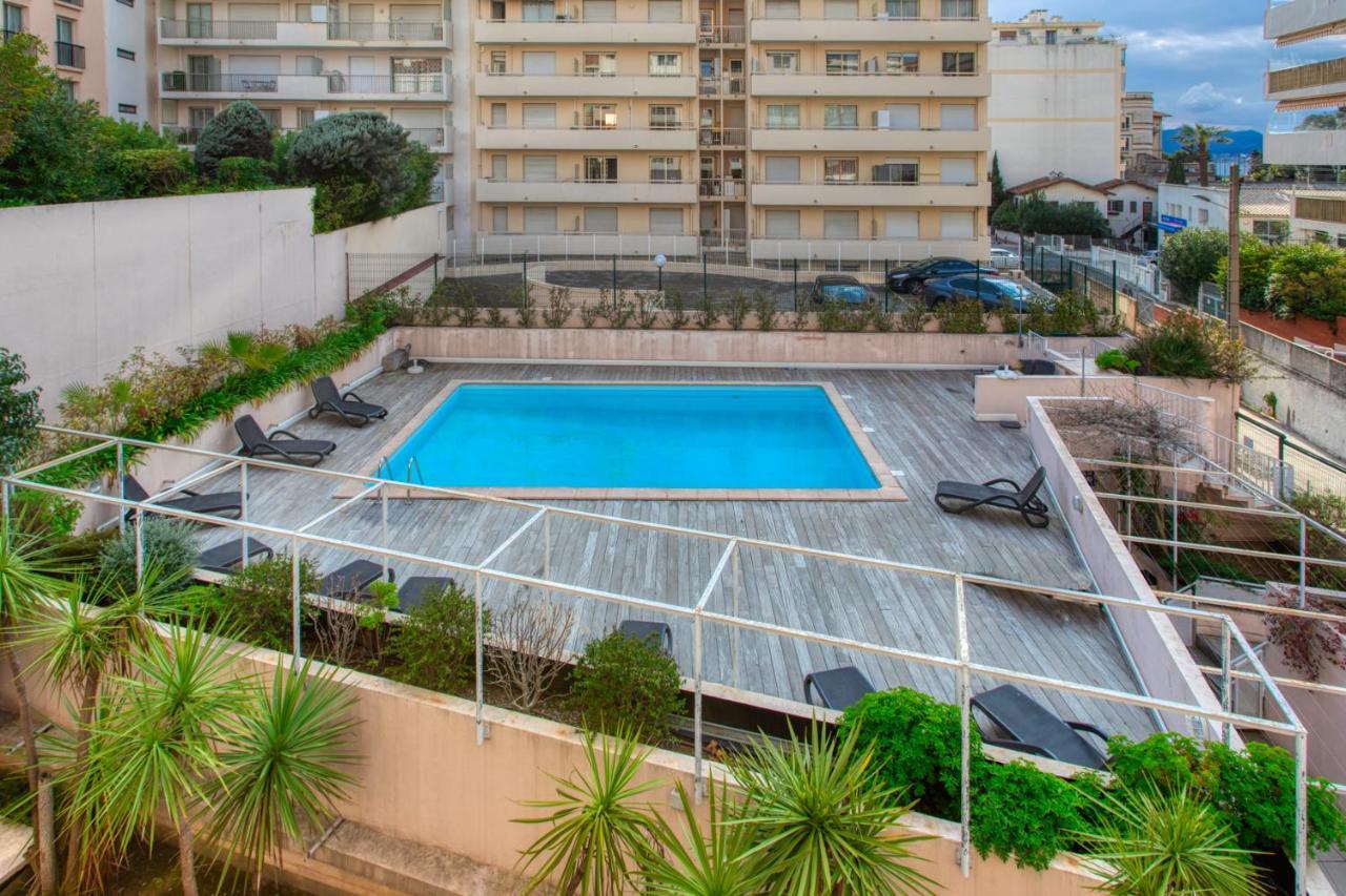 C1 Clemenceau Pool Balcony Bath Ac 2Mins Walk To Sand Beach Cannes Zewnętrze zdjęcie