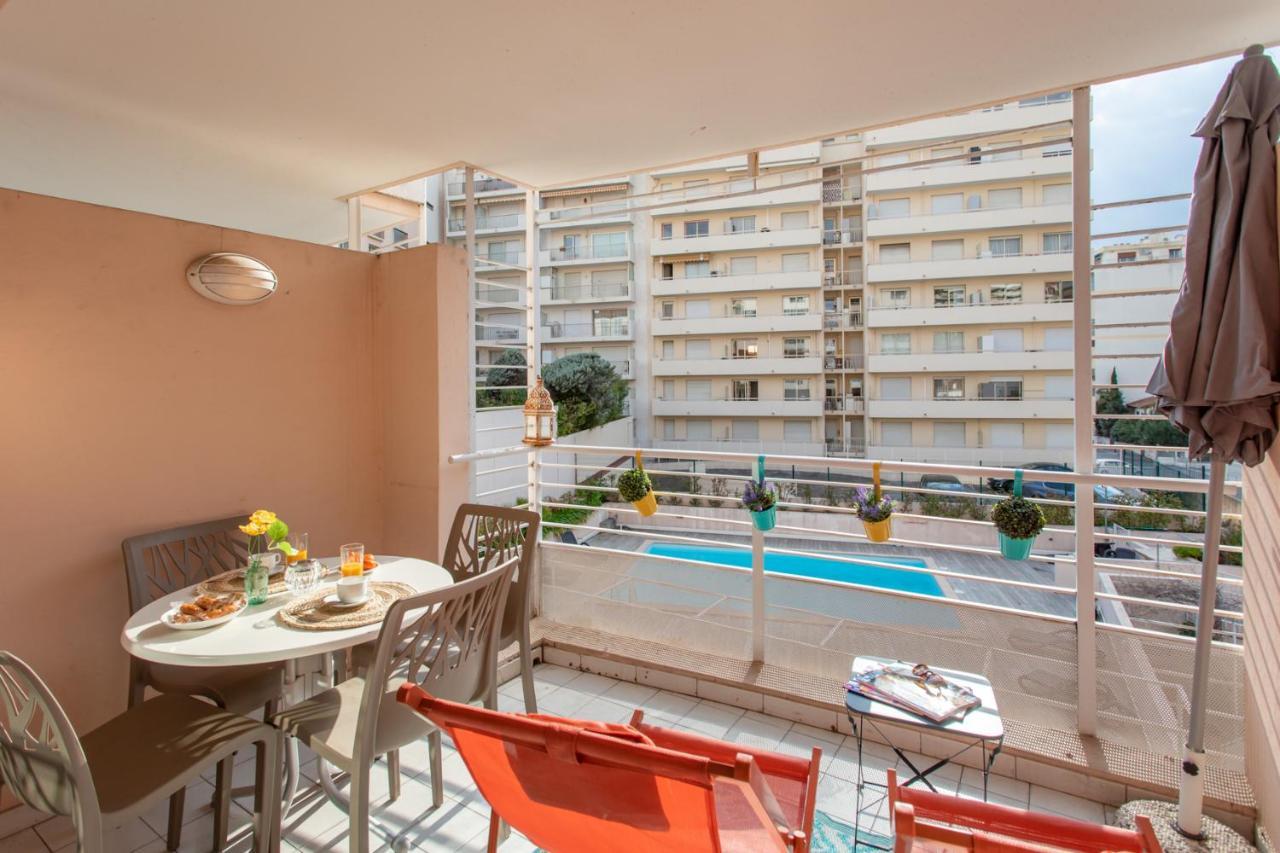 C1 Clemenceau Pool Balcony Bath Ac 2Mins Walk To Sand Beach Cannes Zewnętrze zdjęcie